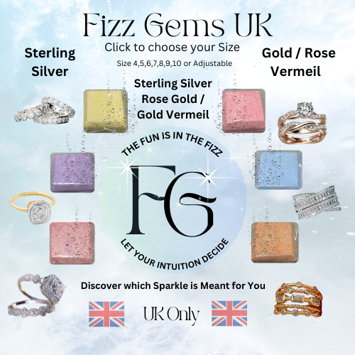 STERLING Fizz Gems Rings - Sterling Silver / Rose Gold/ Gold Vermeil Rings